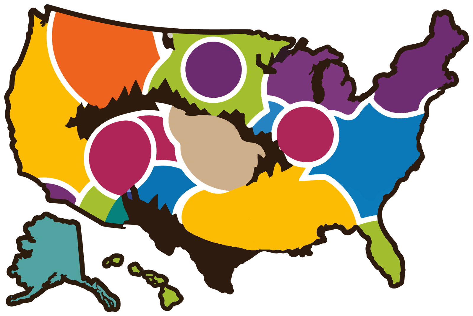 Mapa de cobertura en Estados Unidos